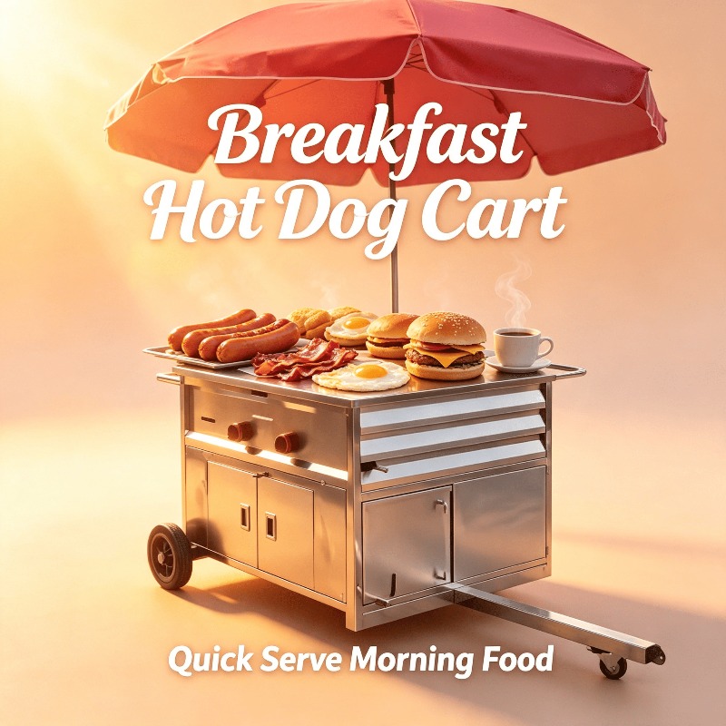 컴팩트 이동식 스낵 푸드 카트 바퀴 달린 핫도그 판매대 - Hot Dog Vending Cart 리뷰 및 가격