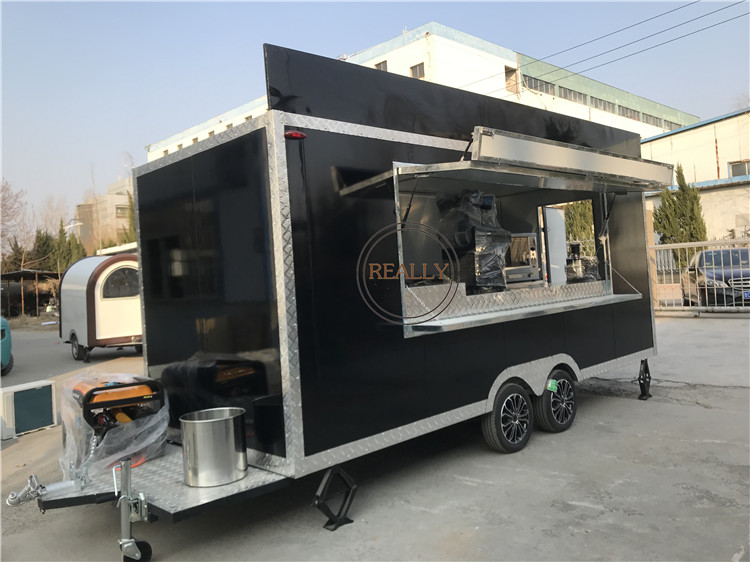 대형 사각형 패스트 푸드 트레일러, 모바일 주방 아이스 - Hot Dog Vending Cart 리뷰 및 가격